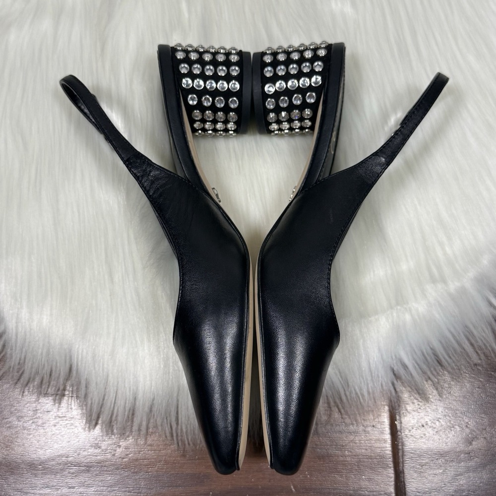 Sam Edelman Women's Size 7 Black Rhinestone Terra Slingback Pump Heels - Picture 5 of 13